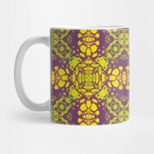 Yellow and Purple Square Pattern - WelshDesignsTP004 Mug